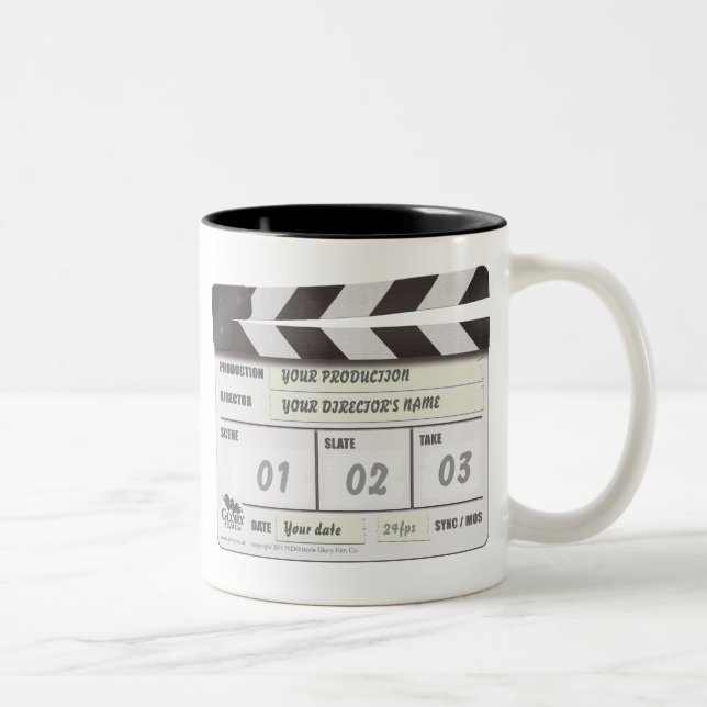 Kundengerechte Clapperboard Tasse (Rechts)