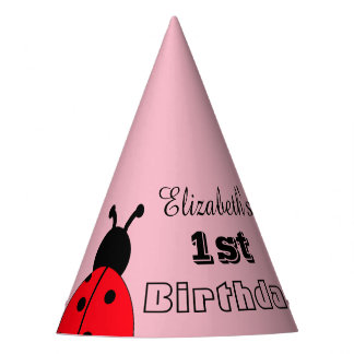Kundengerechte Dame Bug Birthday Party Hat, Partyhütchen