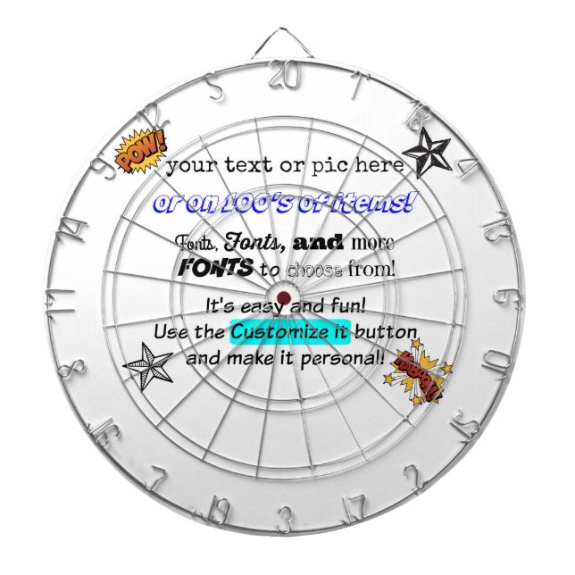 kundengerechte DARTSCHEIBE 10tshirts.com! (vorne)