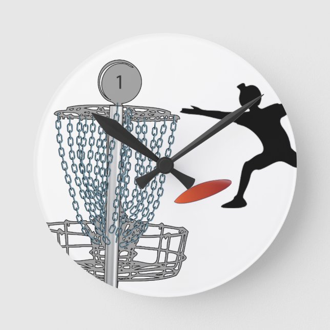 Kundengerechte Disc-Golfthrow-Wand-Uhr Runde Wanduhr (Vorderseite)