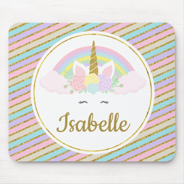 Kundengerechte Einhorn-Mausunterlage Mousepad (Vorne)