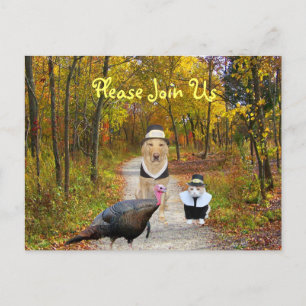 Kundengerechte Erntedank-Postkarte laden ein Einladungspostkarte