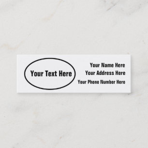 Kundengerechte europäische ovale Visitenkarte