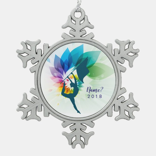 Kundengerechte Farbschutz-Schneeflocke-Verzierung Schneeflocken Zinn-Ornament (Vorderseite)