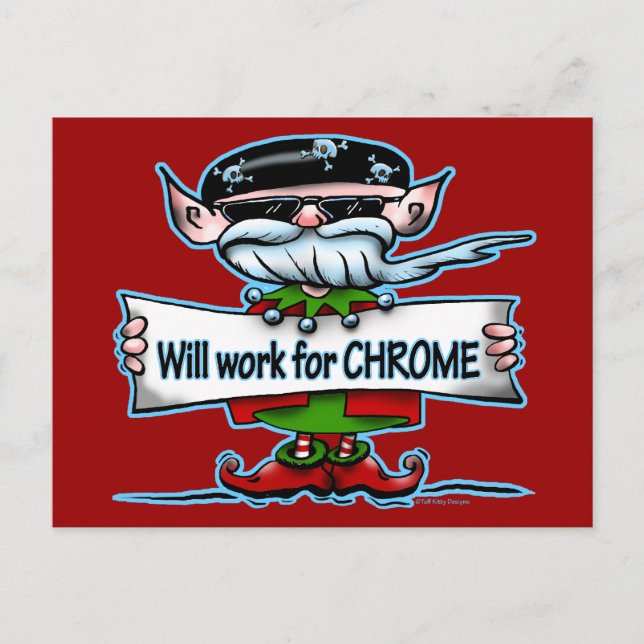 Kundengerechte Feriengeschenke des Radfahrer-Elfs Feiertagspostkarte (Vorderseite)