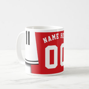 Kundengerechte Fußball-Jersey-Tasse, -ROT u. Tasse