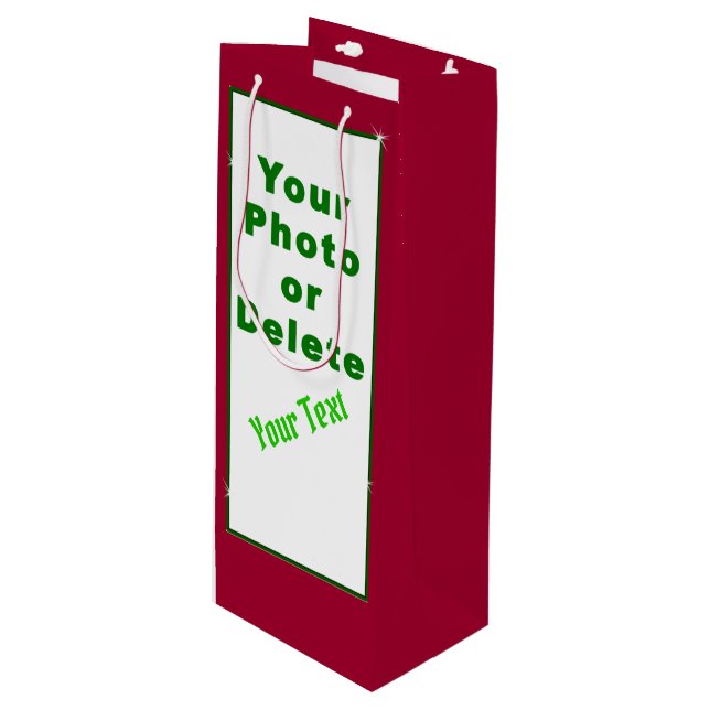 Kundengerechte Geschenk-Verpackungs-Taschen mit Geschenktüte Für Weinflaschen (Vorderseite Schrägansicht)