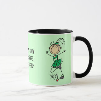 Kundengerechte grüne Cheerleader-Tasse Tasse
