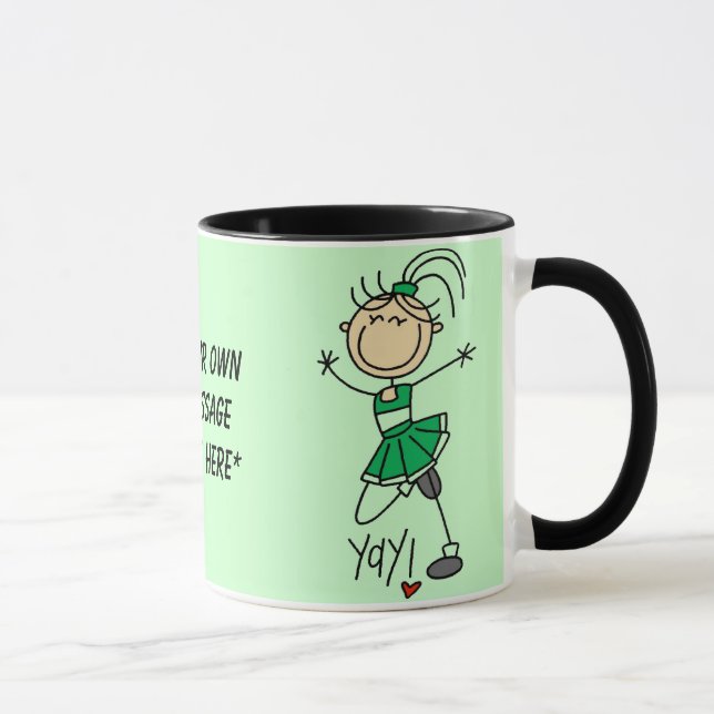 Kundengerechte grüne Cheerleader-Tasse Tasse (Rechts)