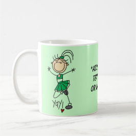 Kundengerechte grüne Cheerleader-Tasse Tasse