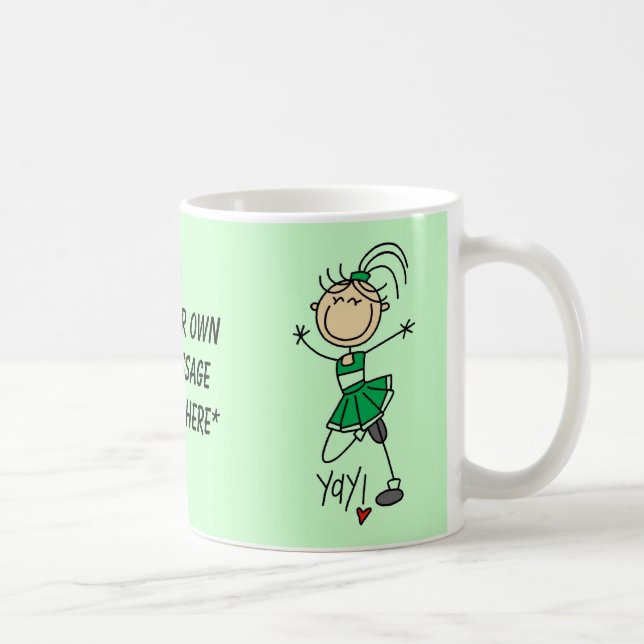 Kundengerechte grüne Cheerleader-Tasse Tasse (Rechts)
