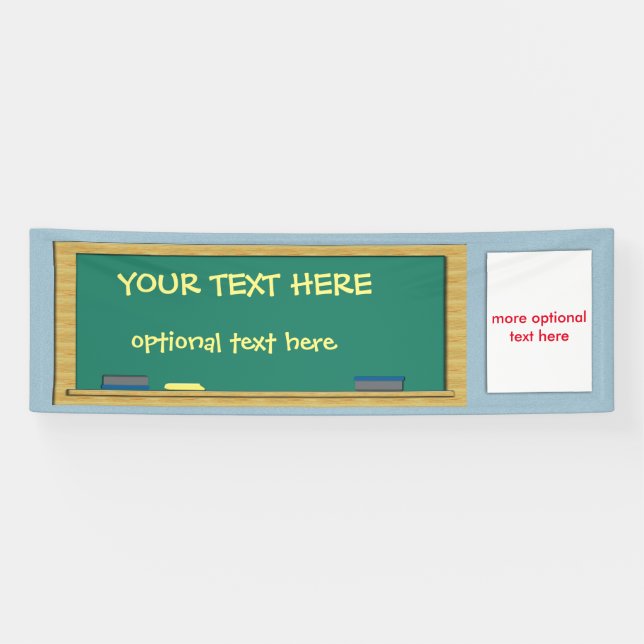 KUNDENGERECHTE grüne Tafel 2,5 x 8 Banner (Horizontal)