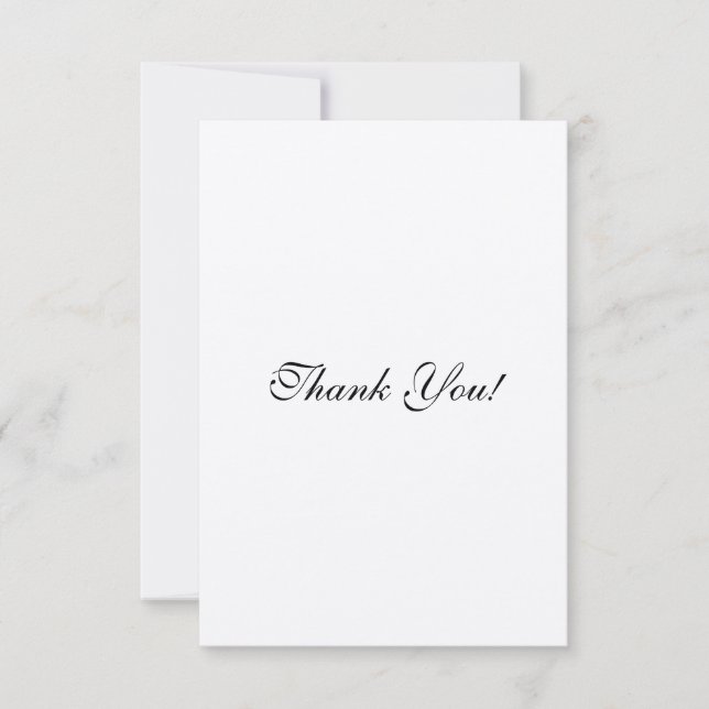 Kundengerechte Hochzeits-Einladungs-Sets danken Dankeskarte (Vorderseite)