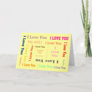 Kundengerechte-ICh Liebe, die Sie kardieren Karte