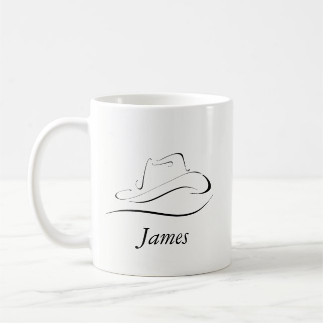 Kundengerechte Kaffee-Tasse mit Cowboyhut Kaffeetasse (Links)