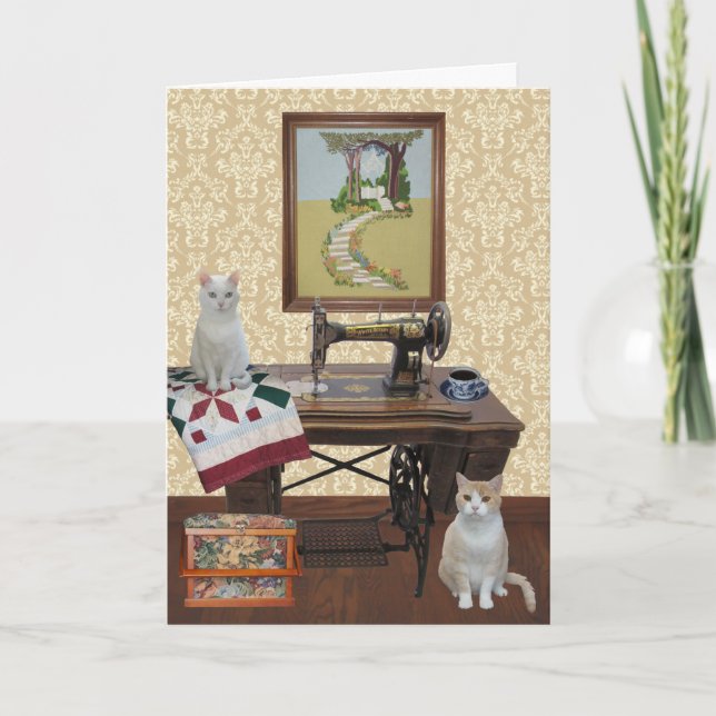 Kundengerechte Karte für Näherinen u. Quilters (Vorderseite)