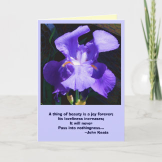 Kundengerechte Karte: Iris mit inspirierend Karte