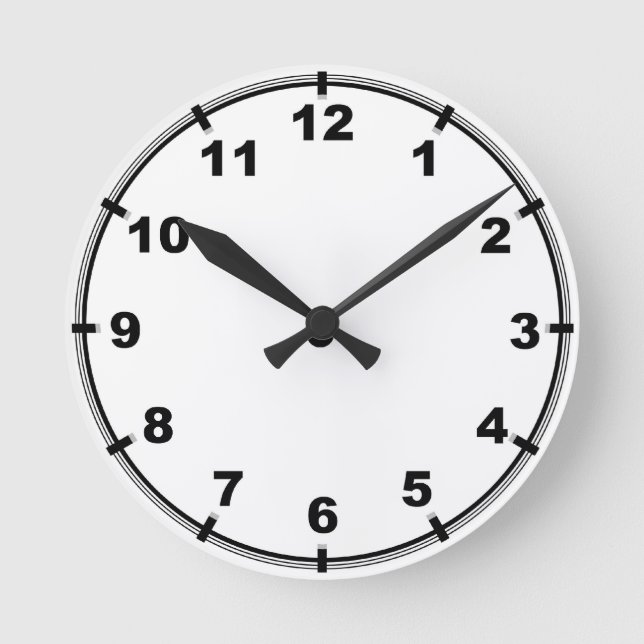 Kundengerechte Küchen-Wanduhr mit Zahlen Runde Wanduhr (Vorderseite)