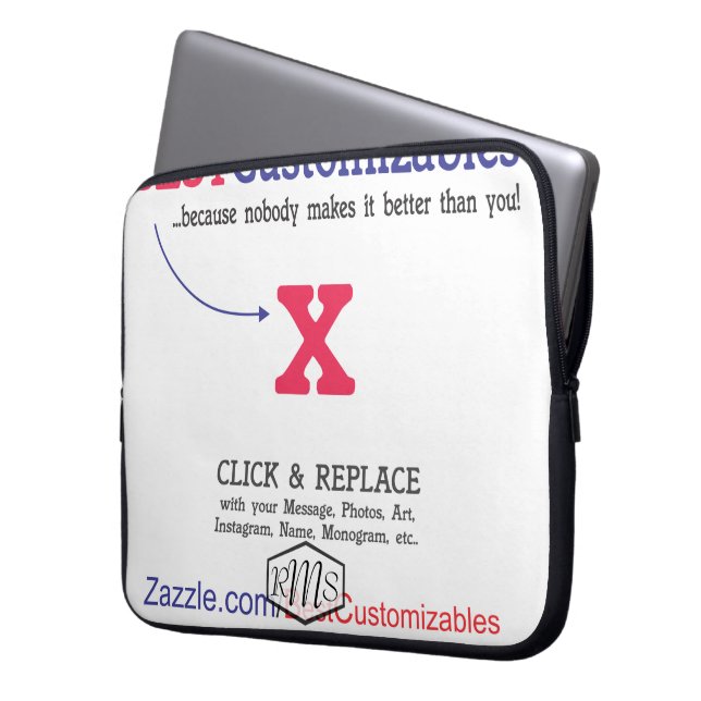 Kundengerechte leere Geschenk-Schablone Laptopschutzhülle (Vorderseite Links)