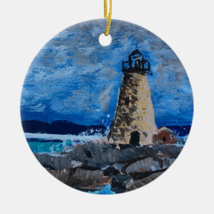 Kundengerechte Leuchtturm-Malerei-Verzierung Keramikornament