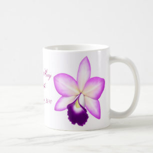 Kundengerechte lila Orchideen-Tasse Tasse