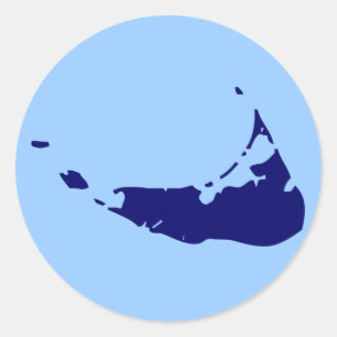 KUNDENGERECHTE MARINE NANTUCKET RUNDER AUFKLEBER