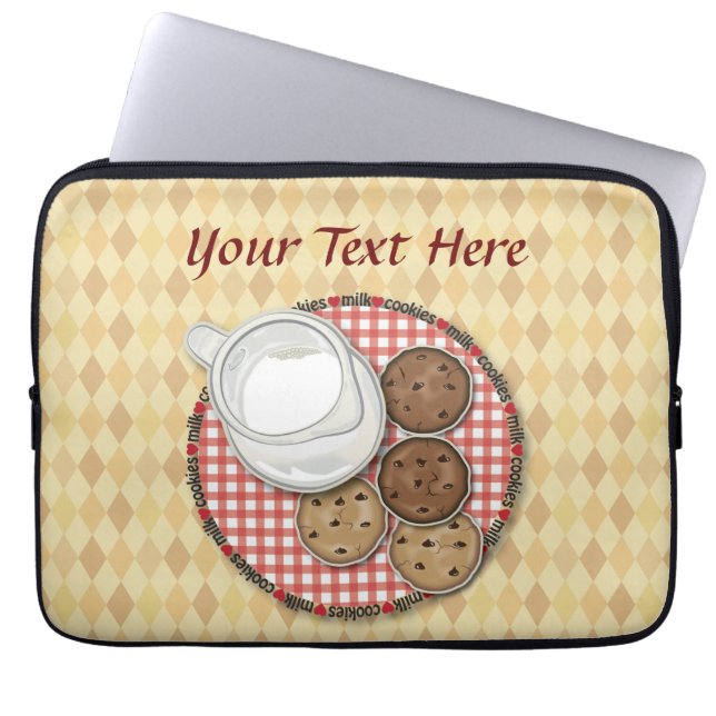 Kundengerechte Milch und Plätzchen Laptopschutzhülle (Vorderseite)