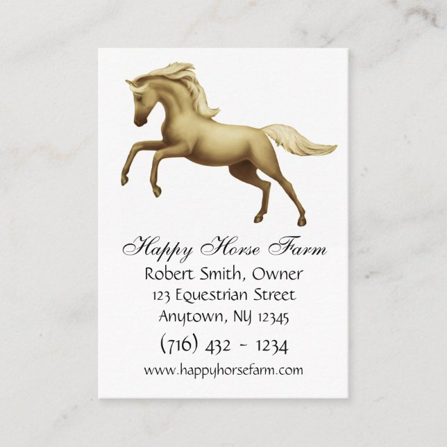Kundengerechte Pferdeliebhaber-Visitenkarte Visitenkarte (Vorderseite)