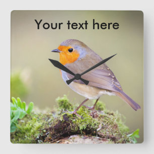 Kundengerechte Robin-Uhr addieren Ihren eigenen Quadratische Wanduhr