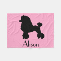 Kundengerechte rosa Pudel-Rock-Fleece-Decke