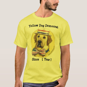 Kundengerechte Schablone - gelber Hund Demokrat T-Shirt