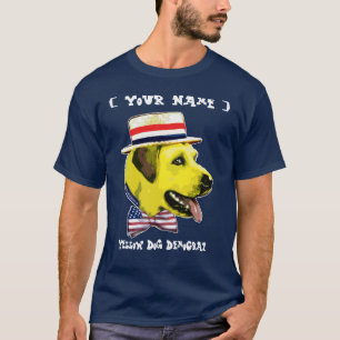 Kundengerechte Schablone - gelber Hund Demokrat T-Shirt