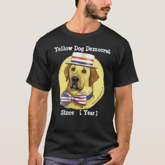 Kundengerechte Schablone - gelber Hund Demokrat T-Shirt