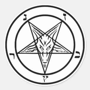 Kundengerechte schwarze Baphomet Aufkleber
