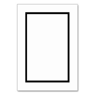 Kundengerechte schwarze u. weiße leere tischnummer