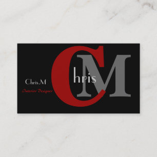 Kundengerechte schwarze und rote visitenkarte