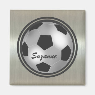 Kundengerechte silberne Fußball-Namensmagneten Magnet