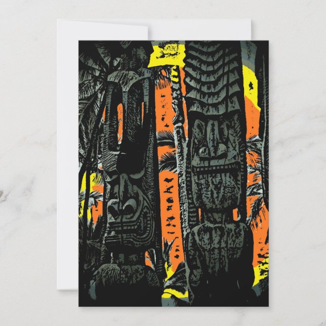 Kundengerechte tiki einladung (Vorderseite)