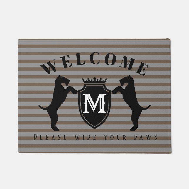 Kundengerechte Tür-Matte Airedales Terrier Fußmatte (Vorderseite)