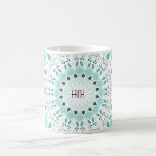 Kundengerechte Türkis-Kunst-Dekomandala-Tasse Tasse