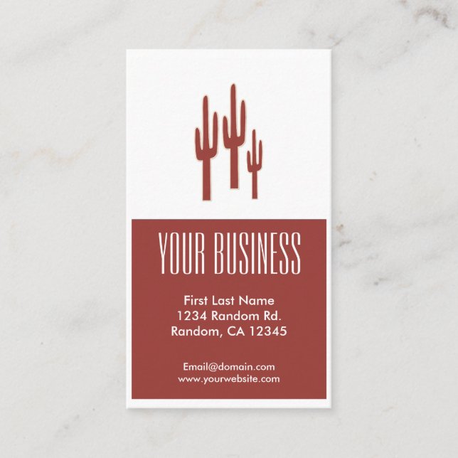 Kundengerechte Visitenkarten des roten Kaktus Visitenkarte (Vorderseite)