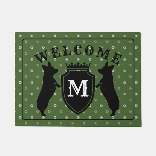 Kundengerechte Walisercorgi-Fußmatte Fußmatte (Vorderseite)