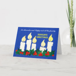 Kundengerechte Weihnachtskarte - Kerzen und Feiertagskarte