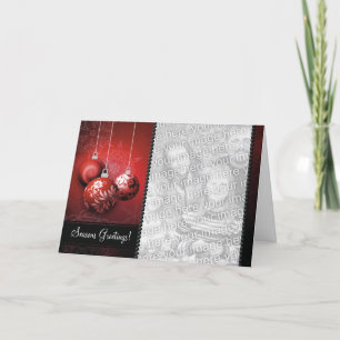 Kundengerechte Weihnachtskarten-Schablone - roter Feiertagskarte