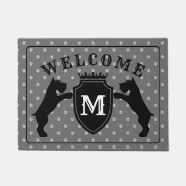 Kundengerechte Zwergschnauzer-Fußmatte Fußmatte