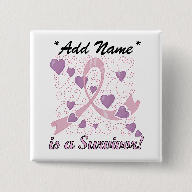 Kundengerechter BC Überlebend-quadratischer Knopf Button (Vorderseite)