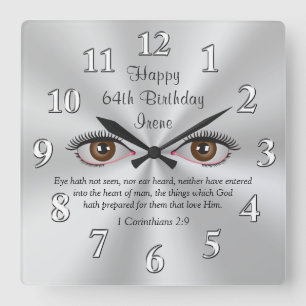 Kundengerechter Bibel-Vers stoppt Auge nicht Quadratische Wanduhr