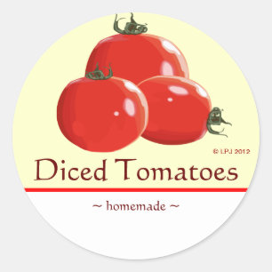 Kundengerechter eingemachter Tomate-Aufkleber Runder Aufkleber