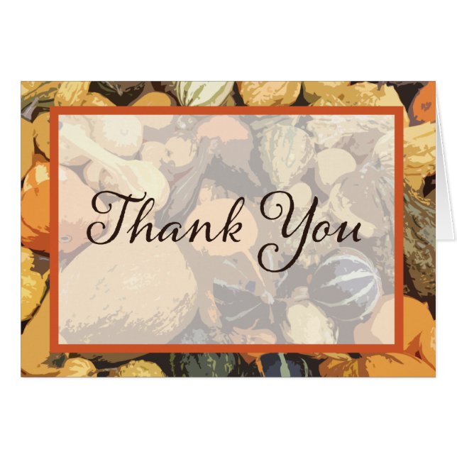 Kundengerechter Fall-Kürbis danken Ihnen (Vorderseite (Horizontal))