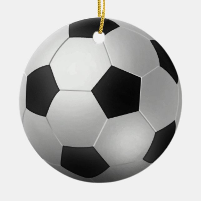 Kundengerechter Fußball Chirstmas Keramik Ornament (Vorne)